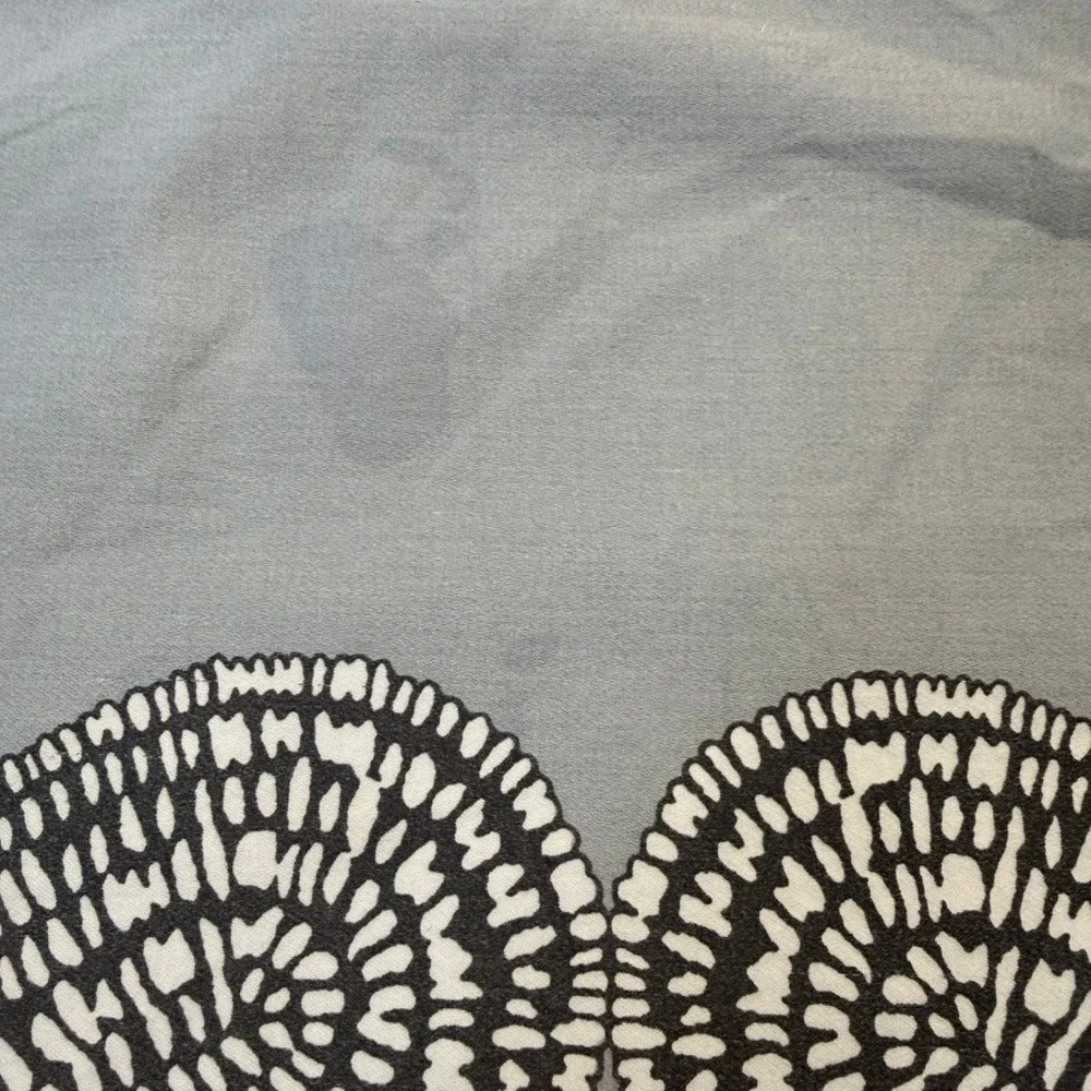 West Elm Organic Cotton Standard Pillow Case Set of 2 Gray Blue Black Medallion